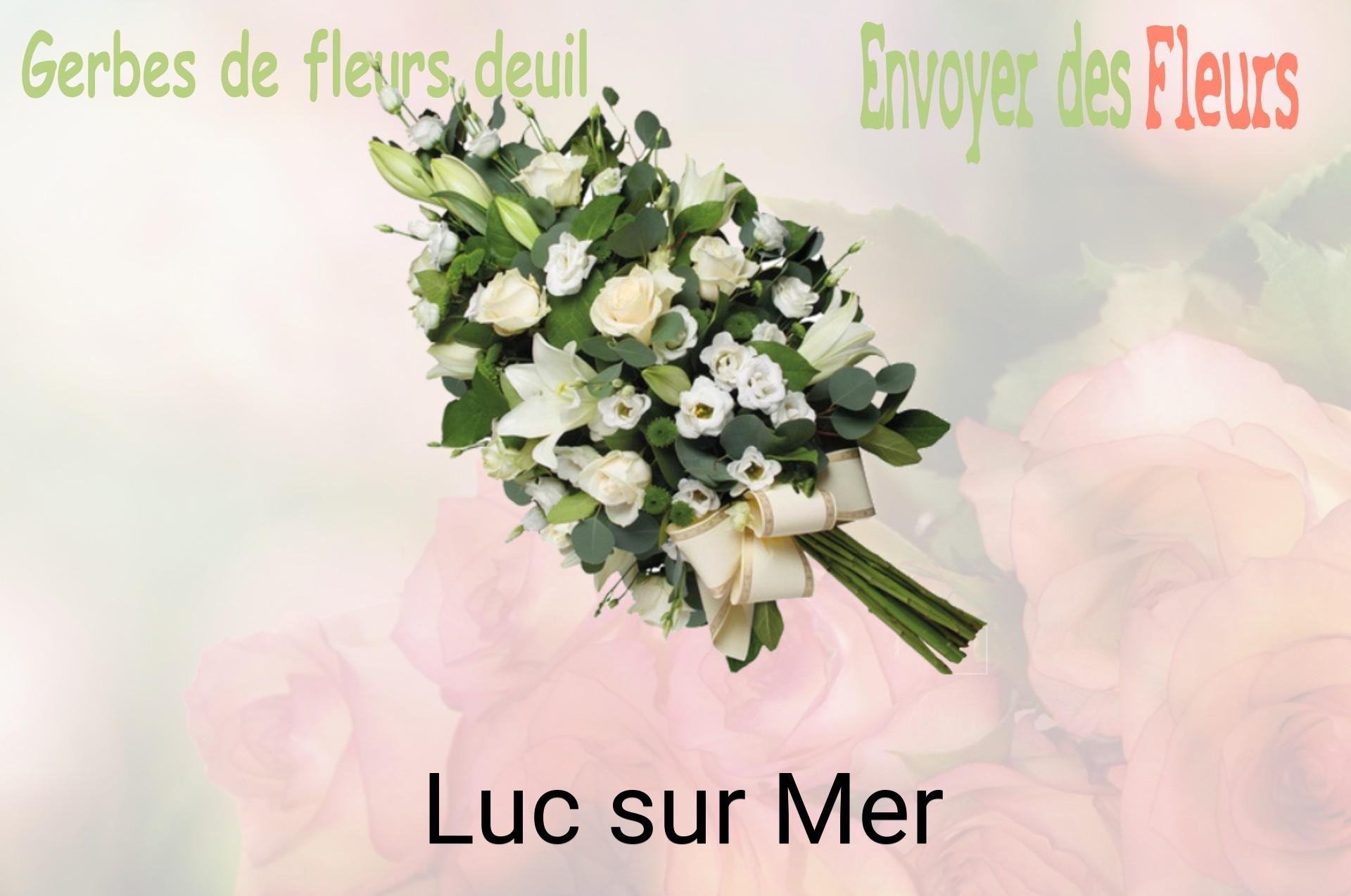 Gerbe de fleurs de deuil livrée à Luc-sur-Mer